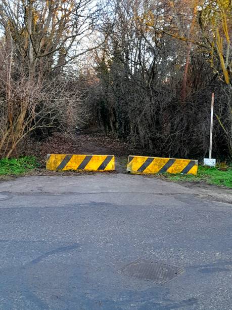 istock Roadblock with yellow and black colors. 2196035298