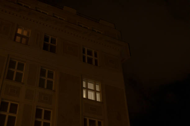 istock A tall building featuring numerous windows is beautifully lit up at night 2196038565