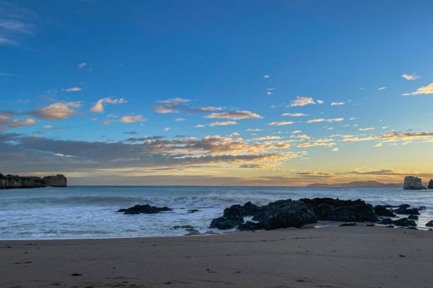 istock Beautiful sunset over the sea 2196038733
