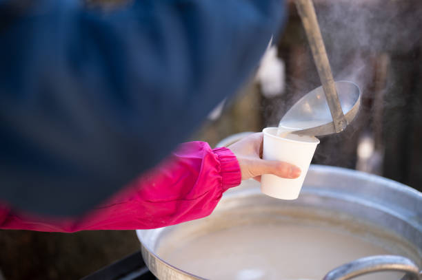 istock Warm sweet sake sold at a stall 2196046833