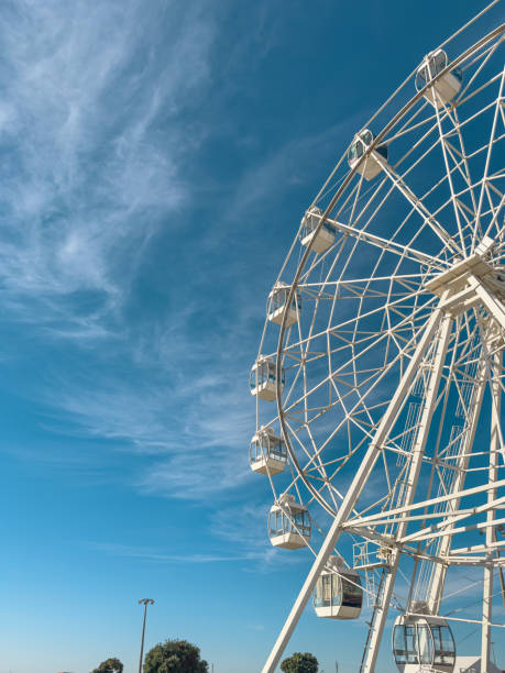istock White ferris wheel against a clear blue sky in Figueira da Foz 2196049451