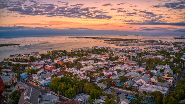 istock Aerial View of Key West, Florida at Dusk 2196065964