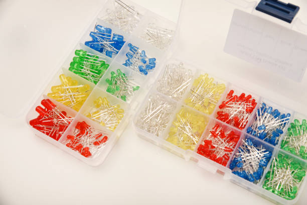 istock A set of multi-colored LEDs. LEDs in a plastic container. A set of diodes. 2196068167