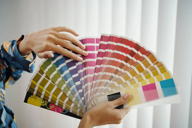 istock Unrecognizable Designer Demonstrating Color Palette 2196068875