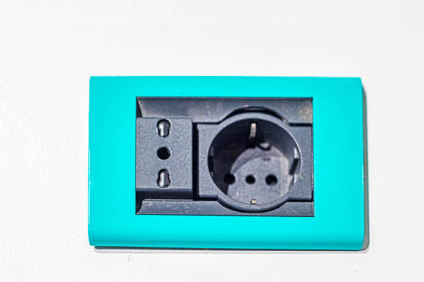 istock turquoise stylish switch on a light background in the interior 2196070127