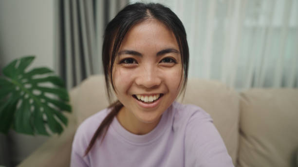 istock Teenager friendly greeting on a video call. 2196071082
