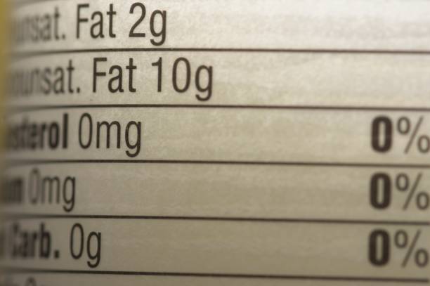 istock Food label close up for Fat content 2196076130