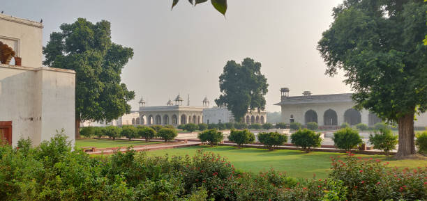 istock A park with a white building in the background 2196087813