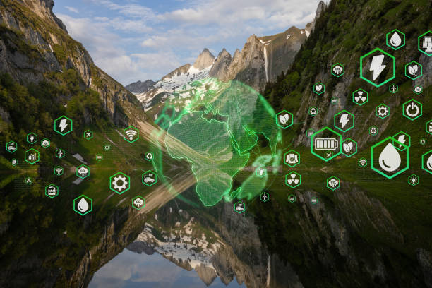 istock EV car, Electric car or hydrogen energy car on road midst forest and natural. Environmental friendly travel. Sustainable transportation and green logistic to Net zero carbon emission for Save earth. 2196094271