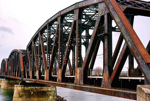 istock Aging steel railroad bridge 2196099071