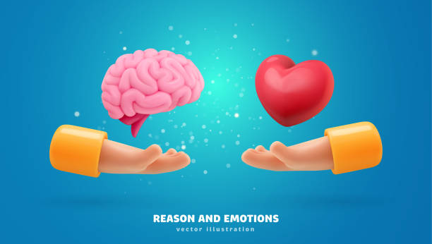 istock Brain and heart held in hands, symbolizing balance of reason and emotions. Love and logic. Metaphor for decision making, mental health. Concept for self awareness, personal growth. 3D cartoon vector. 2196099600