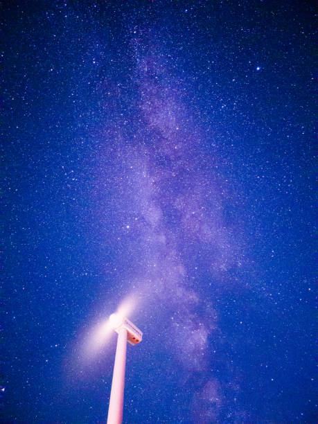 istock Milky Way above the wind turbines 2196102017
