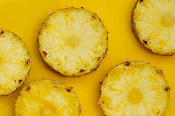 istock Ripe pineapple slices, Fresh fruit 2196102060