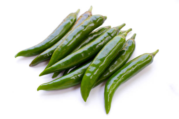 istock Chili peppers on a white background. 2196103478