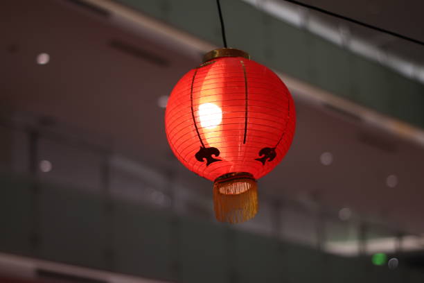 istock Hanging red lantern in Lunar year. 2196104752