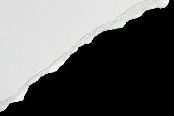 istock White ripped paper torn edges strips isolated on black background 2196105364