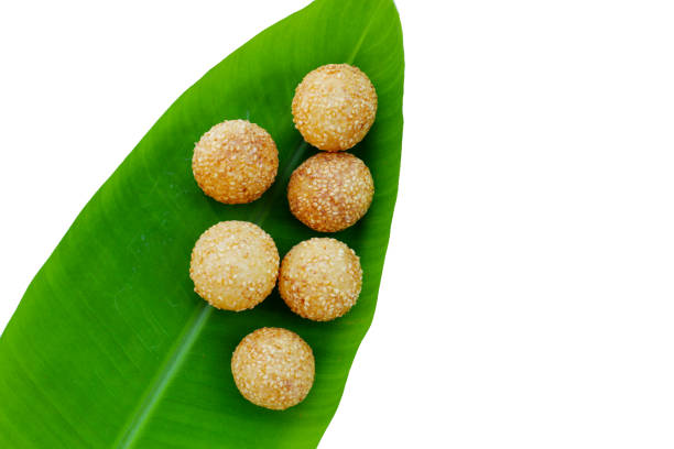 istock Thai snack, Fried mung bean stuffed balls 2196105574