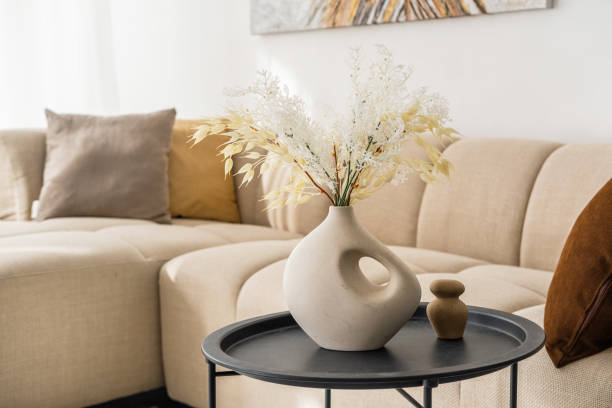 istock Stylish living room with a modern vase and decorative elements 2196106118