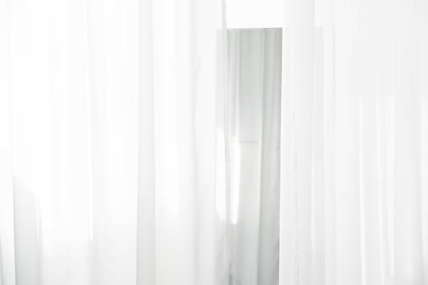 istock Soft light filters through sheer curtains in a tranquil room setting 2196106128