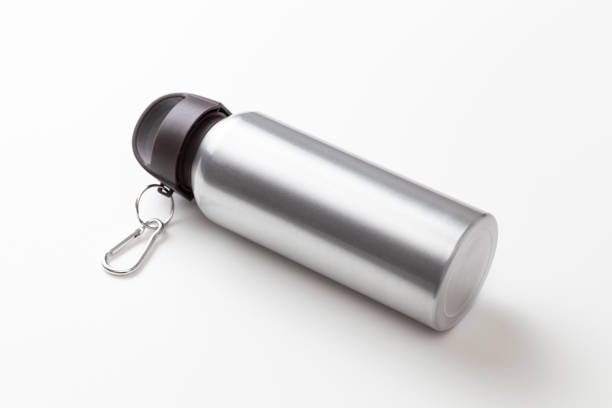 istock Aluminum water bottle on a white background. 2196108525