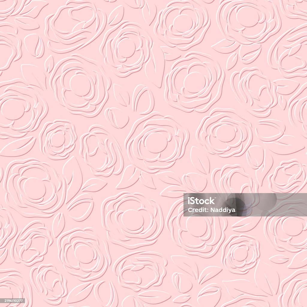 Seamless Emboss Floral Pattern Vector Seamless Backgrounds向量圖形及更多無痕式樣圖片 ...