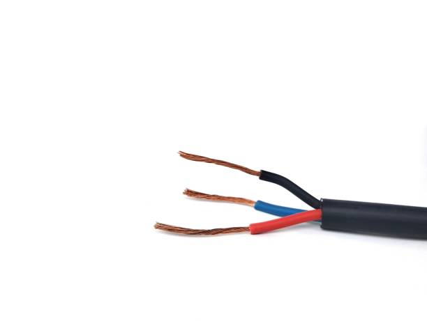 istock Cutting wire insulated cable on white background 2196116851