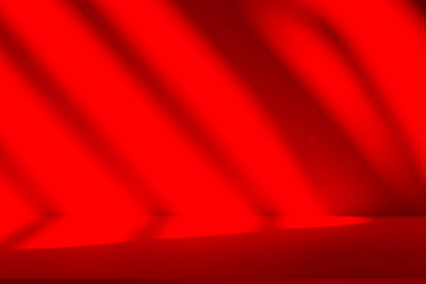 istock Wall interior background, studio and backdrops show products.with shadow from window color red . background for text insertion and presentation product 2196124218