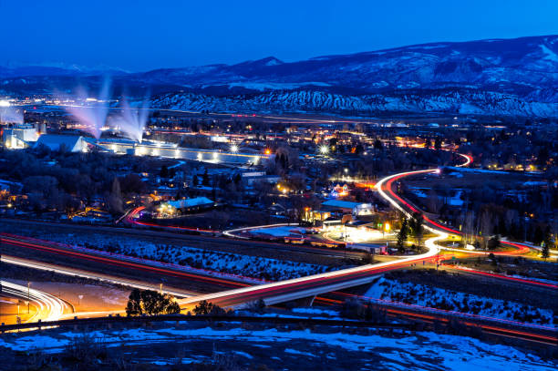 istock Gypsum Colorado in Winter Dusk View 2196124545
