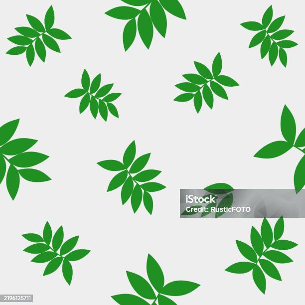 Leaf Vector Pattern Backround Leaf Seamless Pattern With White Background Illustrator Vector Stock ...