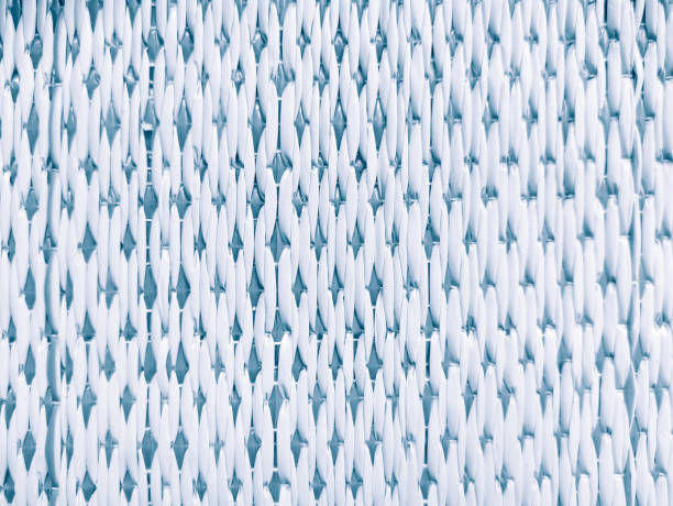 istock White and Blue Woven Plastic Mat Textile Close-Up Texture Background 2196128266