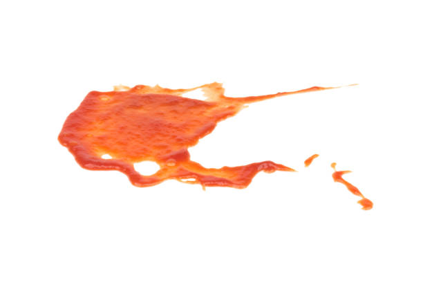 istock Red tomato sauce ketchup stains and smears 2196130015