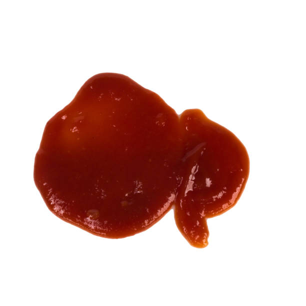 istock Red tomato sauce ketchup stains and smears 2196130055