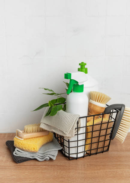 istock Eco friendly cleaning products and tools promoting sustainable housekeeping 2196130903