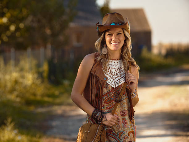 istock Happy female rancher enjoying in nature. 2196136950