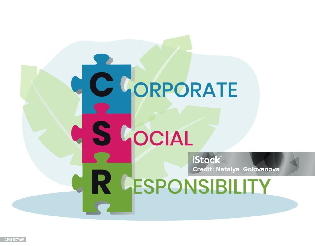 Csr Flow Chart Lettering Csr Corporate Social Responsibility Stock Illustration - Download Image ...