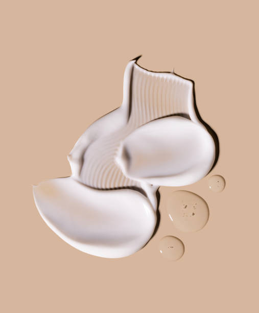 istock composition of smears of cream texture on a beige background 2196139347
