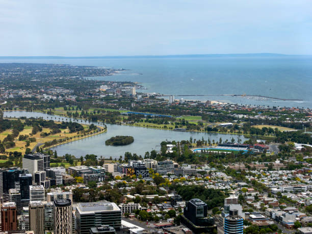 Albert Park Lake in Melbourne, Australia