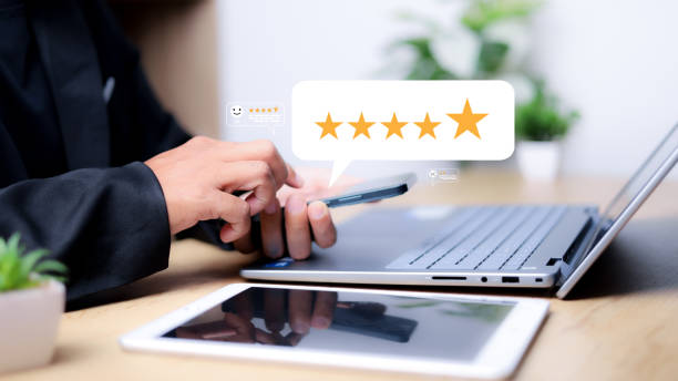 istock Customer review satisfaction feedback survey concept. Customer can evaluate quality of service leading to reputation ranking of business. 2196142803