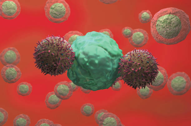 istock CAR T-cells attack cancer cell - isometric view 3d illustration 2196144747