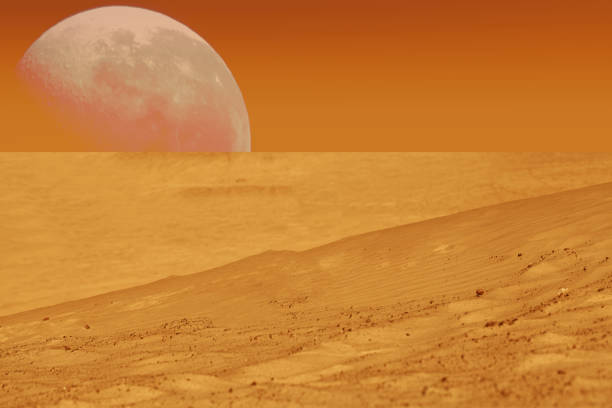 Wallpaper background of Mars landscape