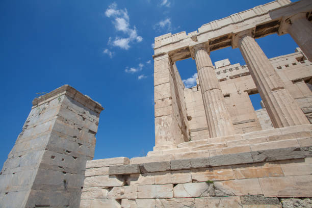 istock Acropolis ruin and blue sky in Athens , Greece 2196147047