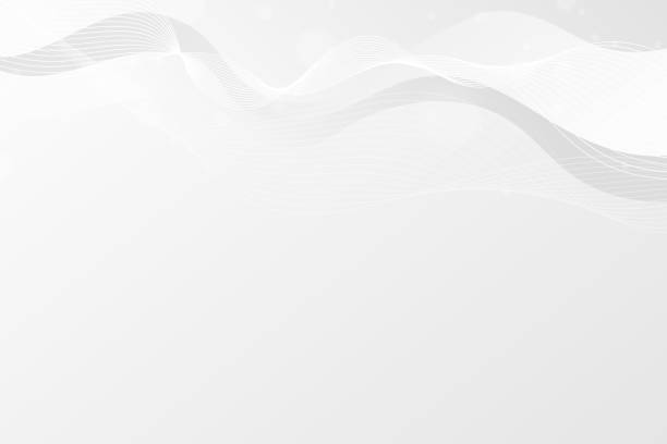istock Luxury White Wavy Background. Business white flowing waves and lines backdrop concept for presentations, banner, ads, magazine, cover, luxury designs. 2196149711