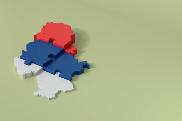 istock Serbia puzzle map showing administrative divisions composing the country 2196151953
