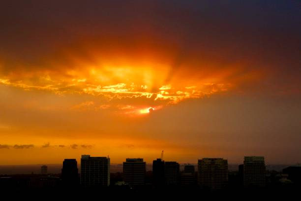 istock Sunset over Saint Kilda Road, Melbourne 2196153785