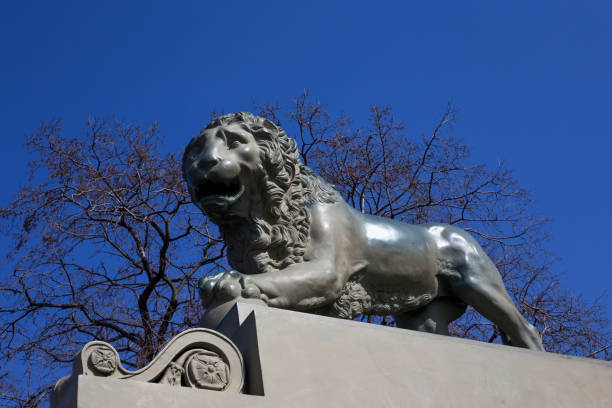 istock Lion Statue on Palace Pier, Saint Petersburg 2196156320