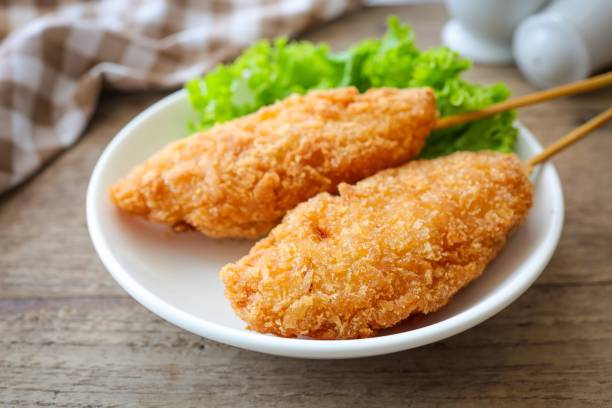 istock Crispy Fried Chicken,bread crumbed fried chicken in white plate 2196158568