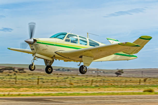 istock Light six-seat aircraft with V shaped tail 2196160905
