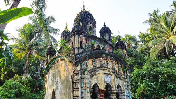 istock Scenic view of the Ras Mandir, an 18th-century structure inside the Hadal Narayanpur Jamindarbari, built by the local zamindar, Hadal Narayanpur, West Bengal, India. 2196163377