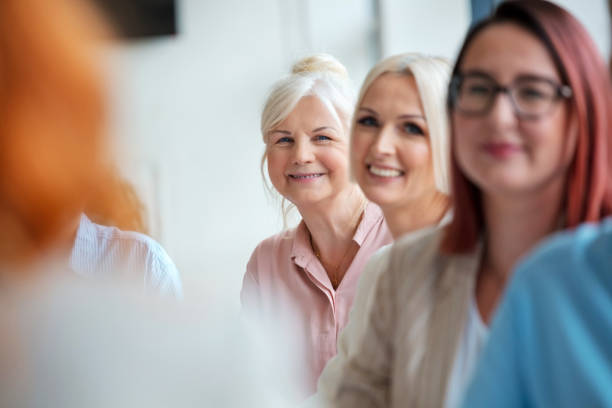 istock Mature businesswoman during conference 2196165583