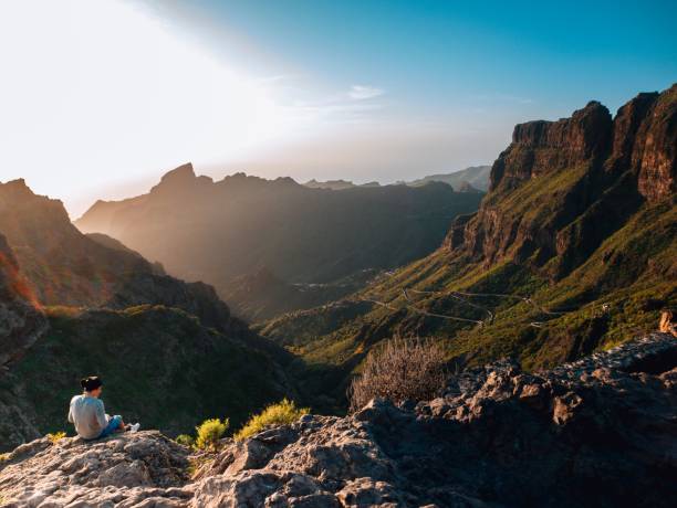 istock Scenic view of Masca mountains at sunset. 2196165676